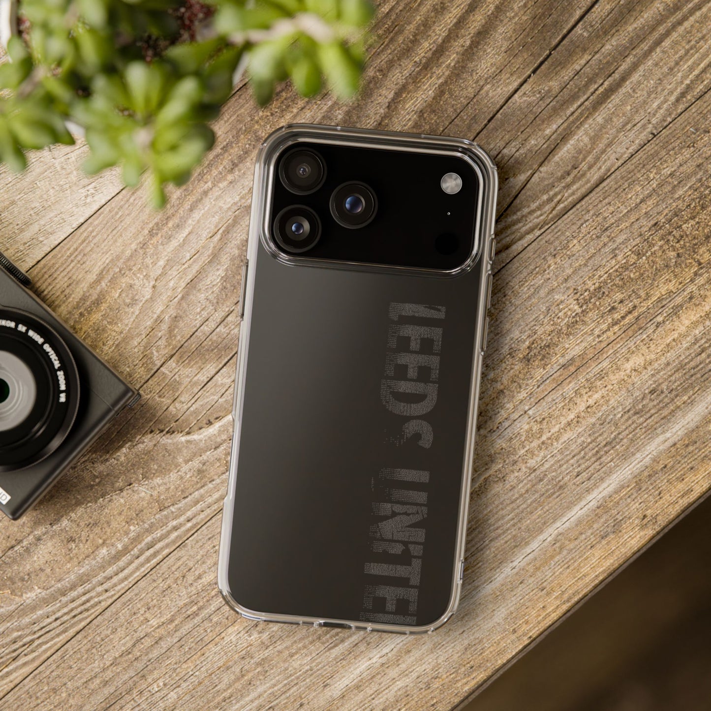 LUFC “LEEDS UNITED” Clear  Impact-Resistant Case