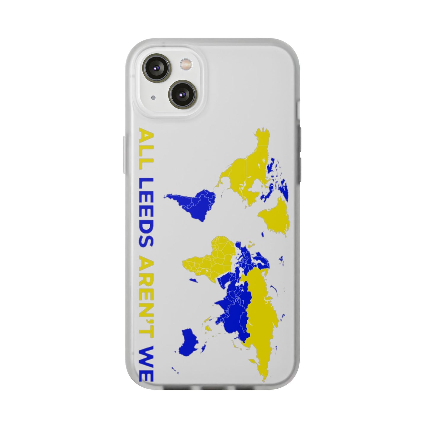 LUFC 'All Leeds Aren't We' World  Map: Flexi Case