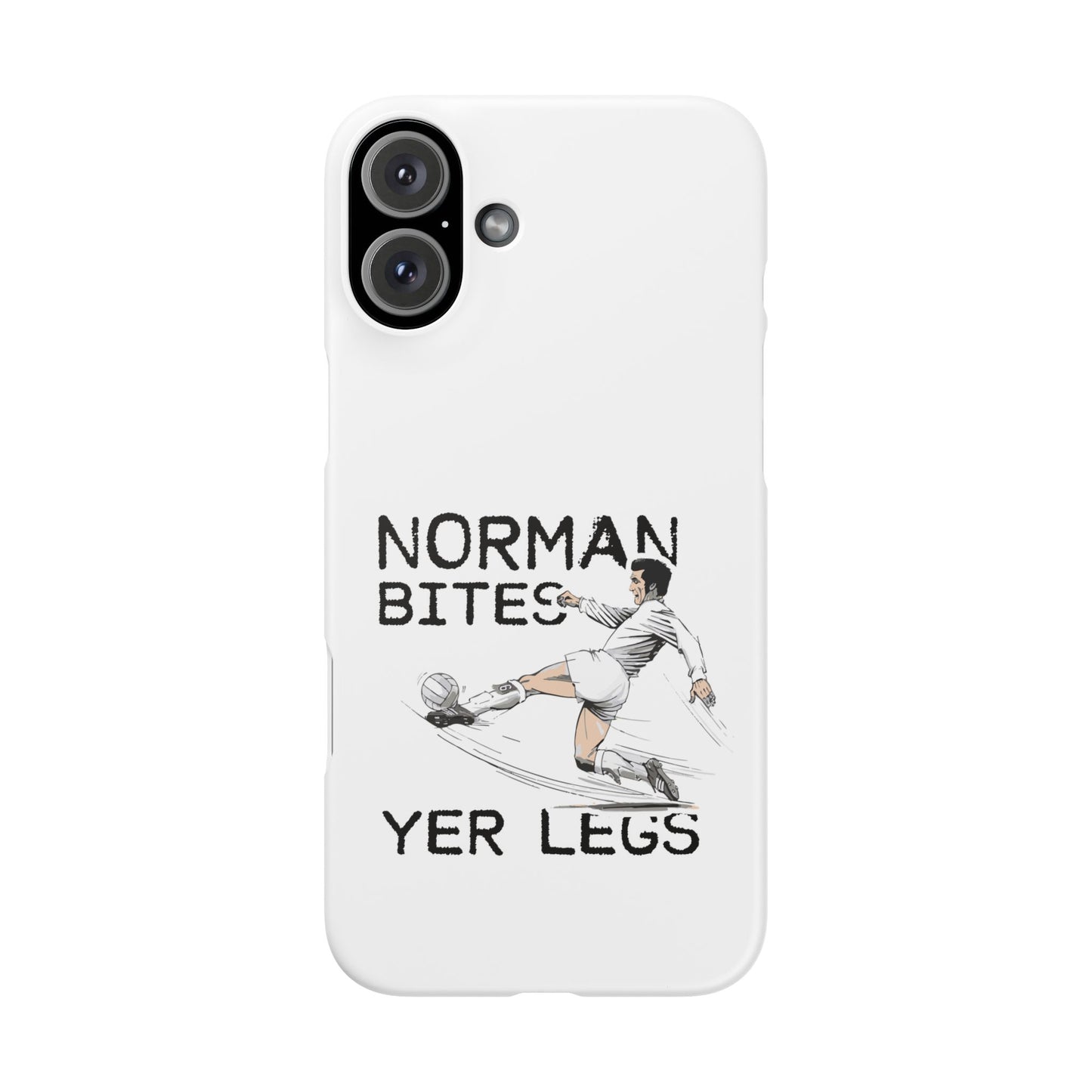Leeds United Norman Bites "YER  LEGS" Snap Case