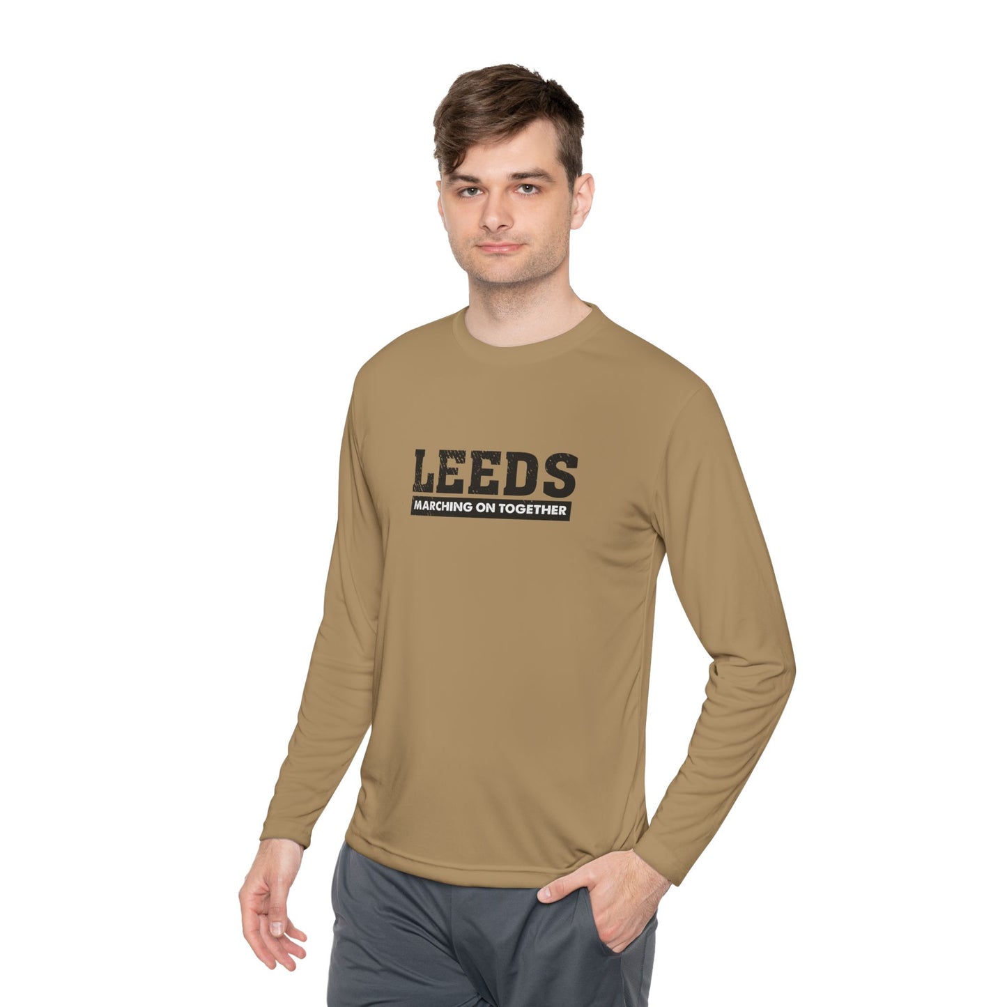 Leeds “Marching On Together” Long Sleeve T-Shirt: Unisex Fit