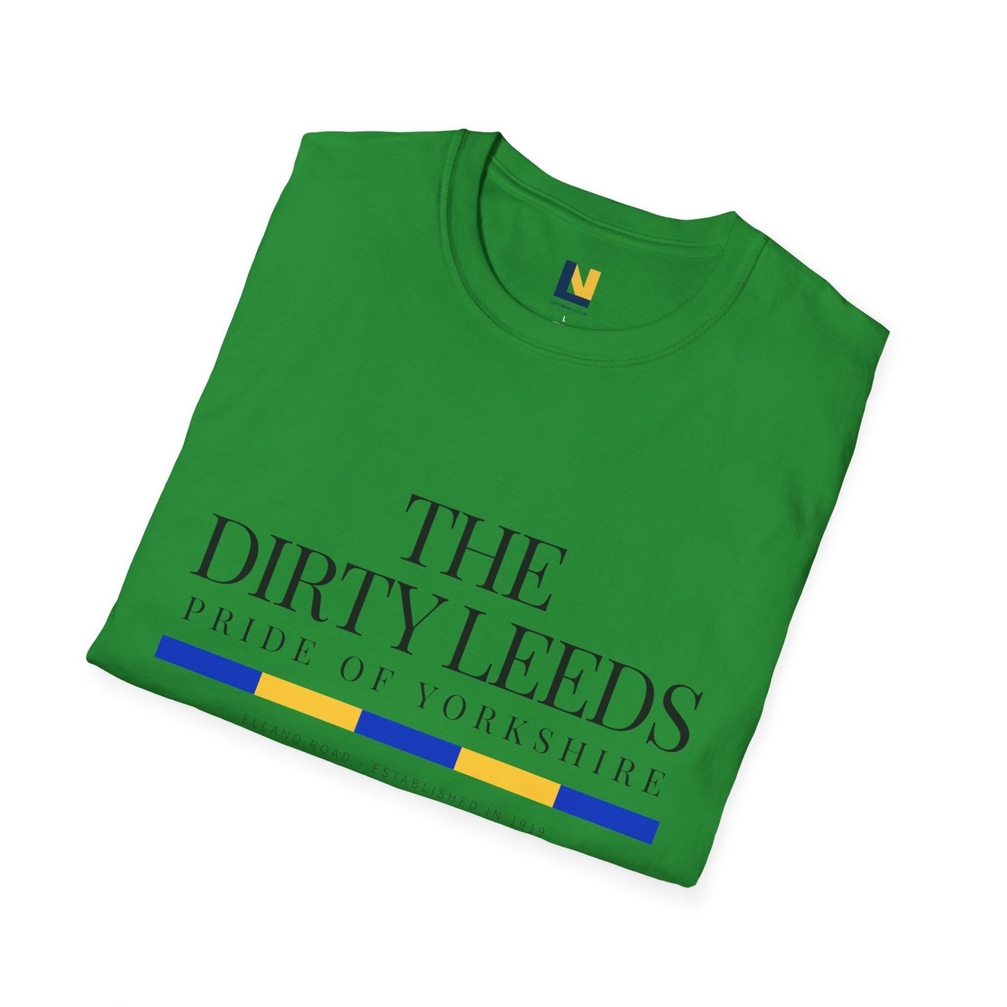 Leeds Pride Tee “The Dirty Leeds: Pride  of Yorkshire” Typography T-Shirt - Lufcnews.co.uk
