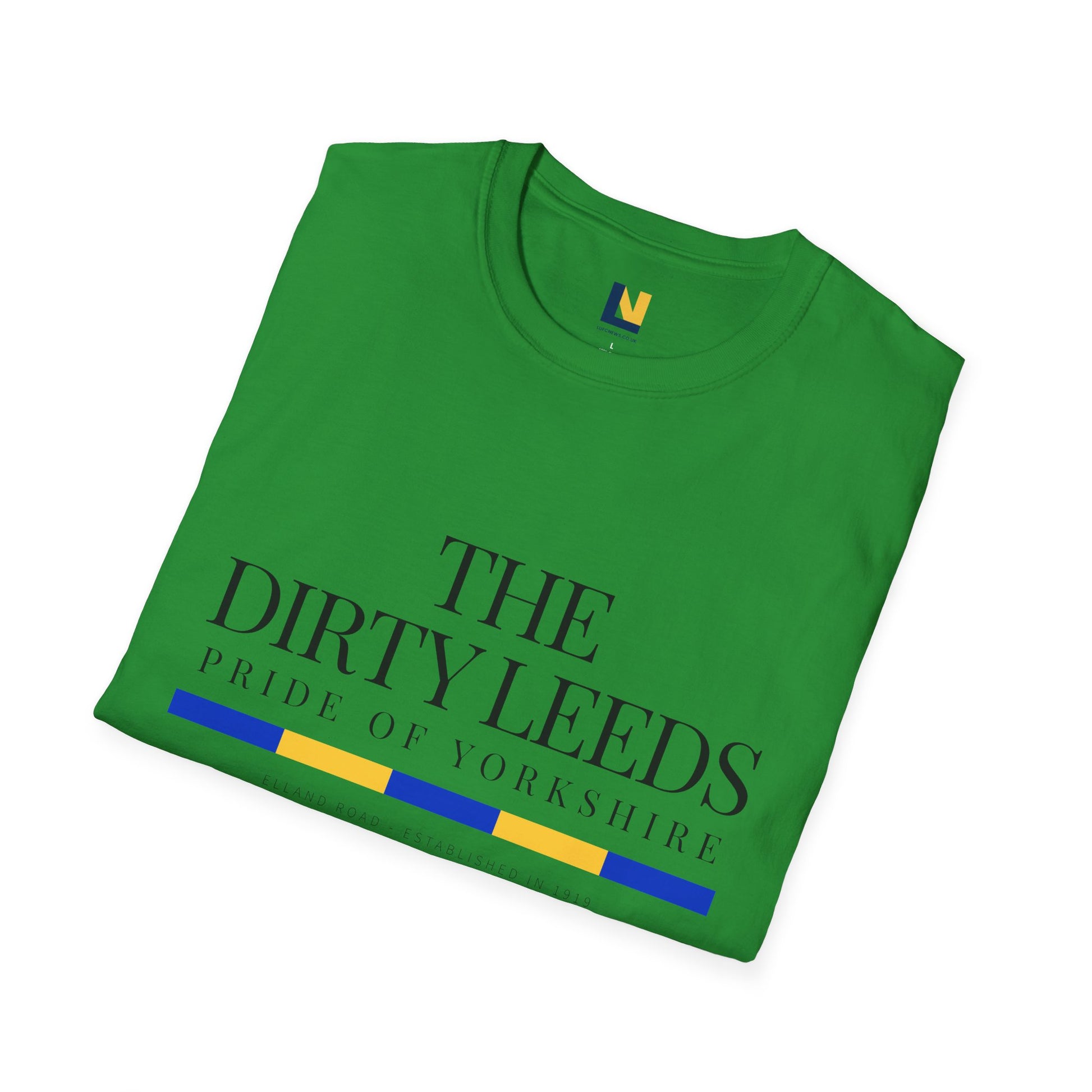 Leeds Pride Tee “The Dirty Leeds: Pride  of Yorkshire” Typography T-Shirt - Lufcnews.co.uk