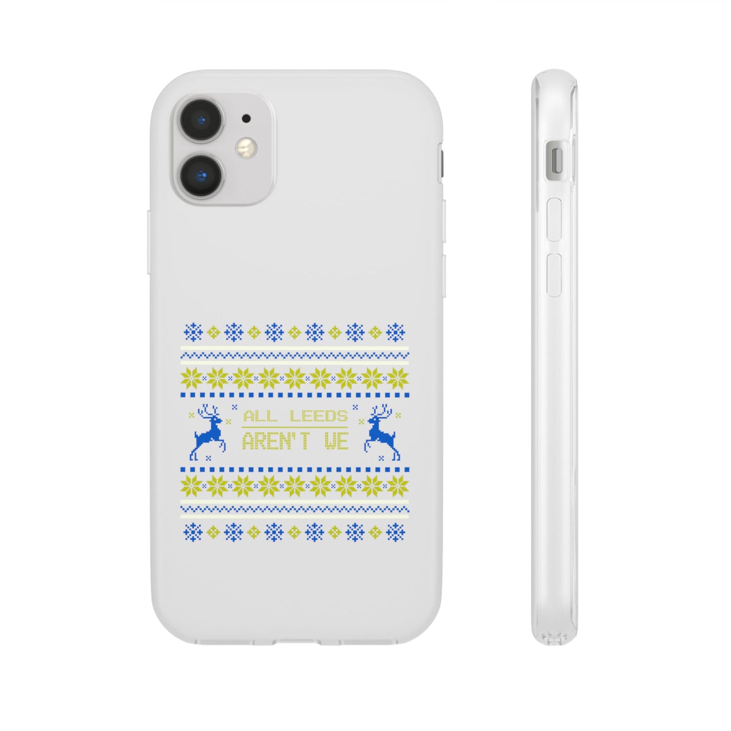 LUFC 'All Leeds Aren’t We' Retro  Football Flexi Case: Christmas  Edition