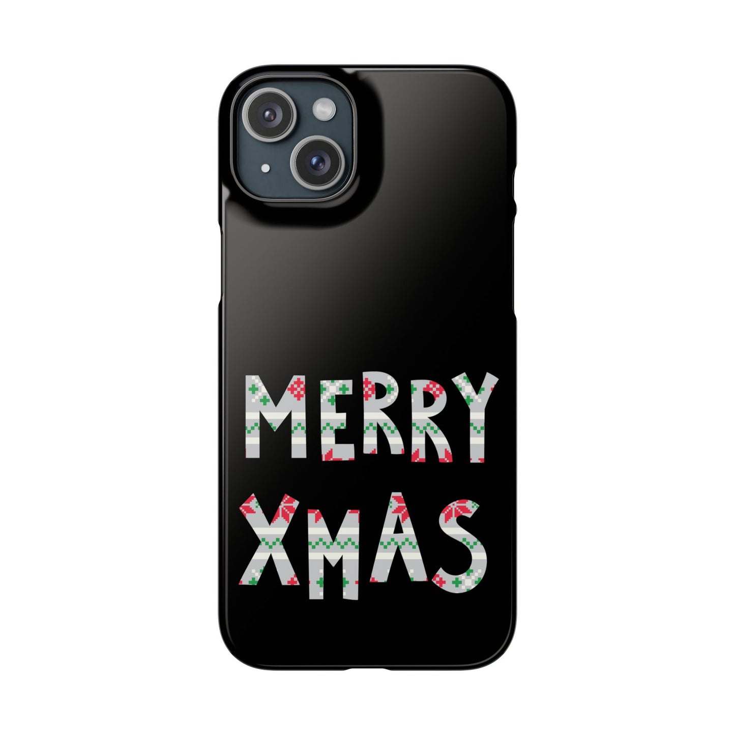 Leeds United "Merry Xmas" Red &  Green Emblem Snap Case: Christmas  Edition