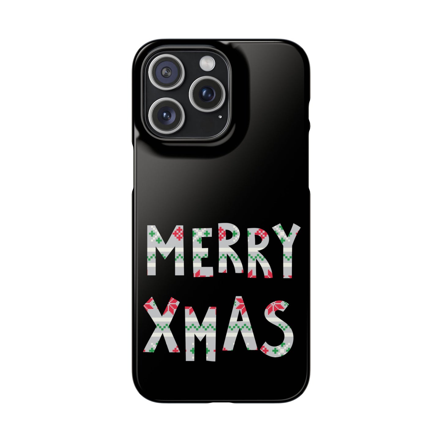 Leeds United "Merry Xmas" Red &  Green Emblem Snap Case: Christmas  Edition