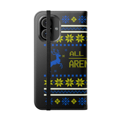LUFC "All Leeds Aren't We" Flip Case  Phone Wallet: Christmas Edition