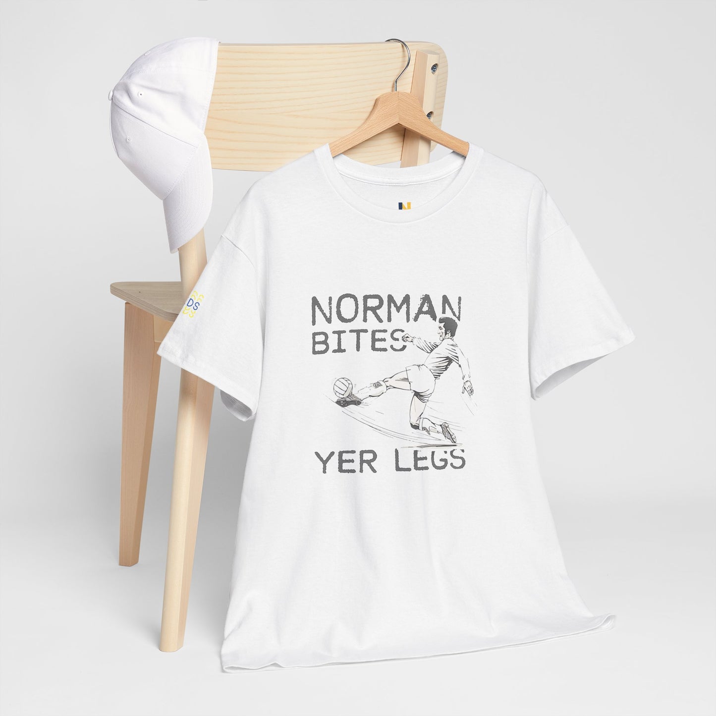 LUFC “Norman Bites Yer Legs” Tee:  Unisex Heavy Cotton Edition