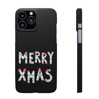 Leeds United "Merry Xmas" Red &  Green Emblem Snap Case: Christmas  Edition