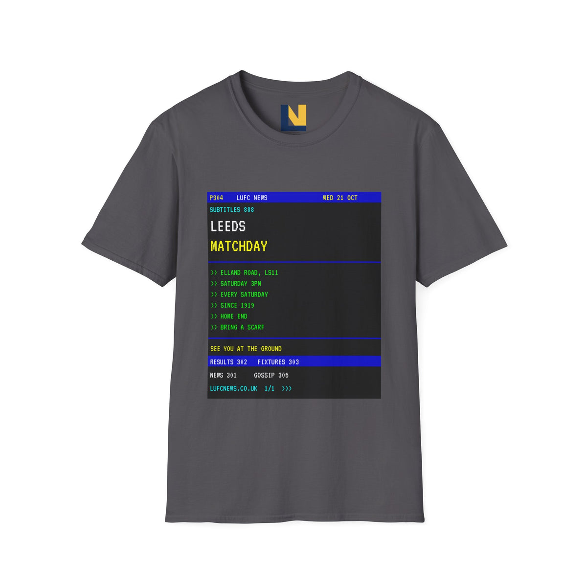 Leeds Matchday Teletext T-Shirt