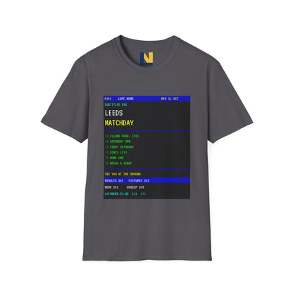 Leeds Matchday Teletext T-Shirt