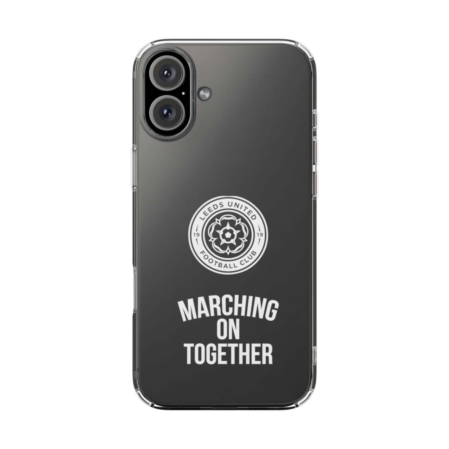 Leeds United “Marching On  Together” Clear Impact-Resistant  Case