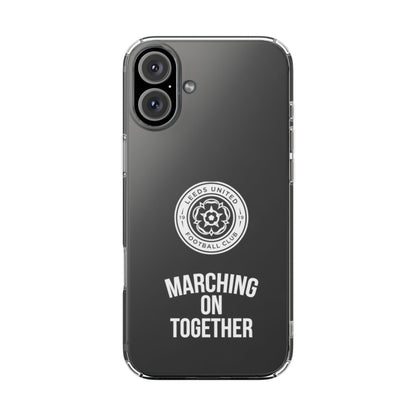 Leeds United “Marching On  Together” Clear Impact-Resistant  Case - Lufcnews.co.uk