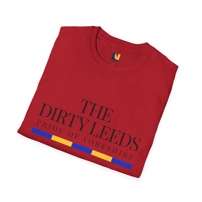Leeds Pride Tee “The Dirty Leeds: Pride  of Yorkshire” Typography T-Shirt - Lufcnews.co.uk