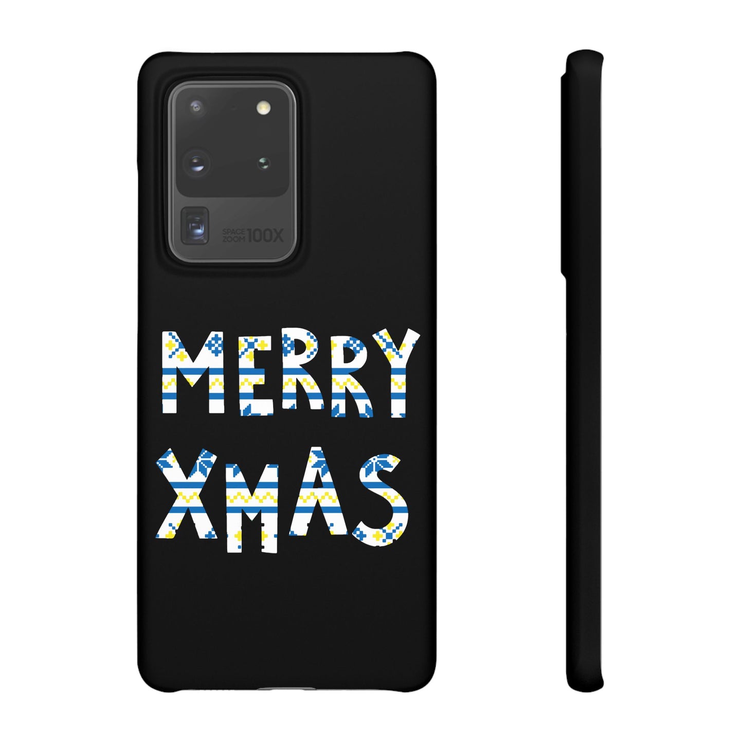 Leeds United "Merry Xmas" Blue &  Yellow Emblem Snap Case:  Christmas Edition