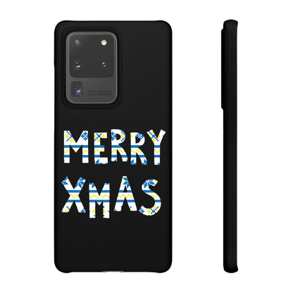 Leeds United "Merry Xmas" Blue &  Yellow Emblem Snap Case:  Christmas Edition