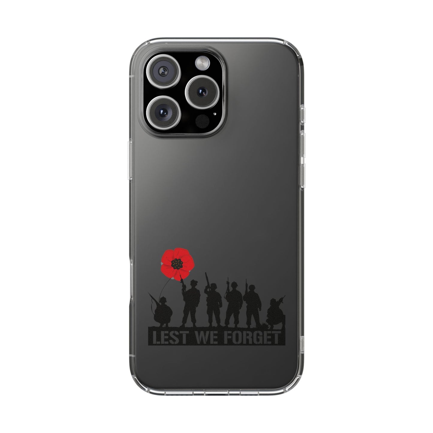 Leeds United “LEST WE FORGET”  Clear Impact-Resistant Case