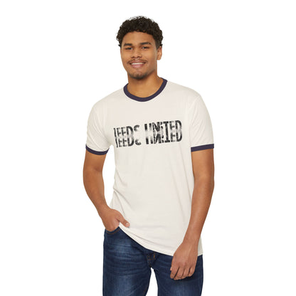 Leeds United Vintage Ringer Tee:  Unisex Retro Edition