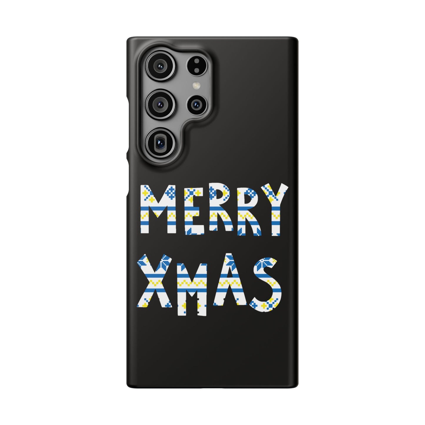 Leeds United "Merry Xmas" Blue &  Yellow Emblem Snap Case:  Christmas Edition