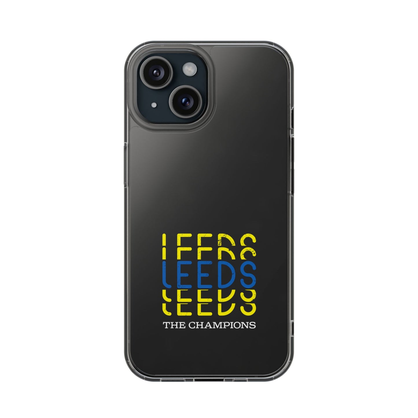 LUFC “LEEDS The Champions” Clear  Impact-Resistant Case