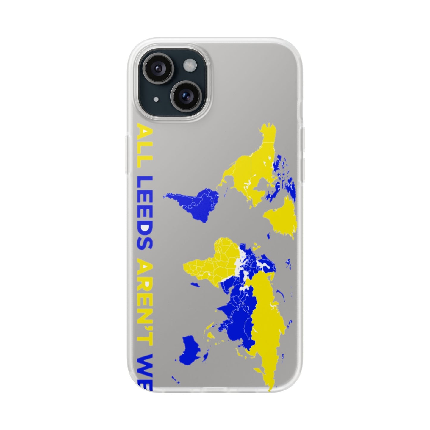 LUFC 'All Leeds Aren't We' World  Map: Flexi Case