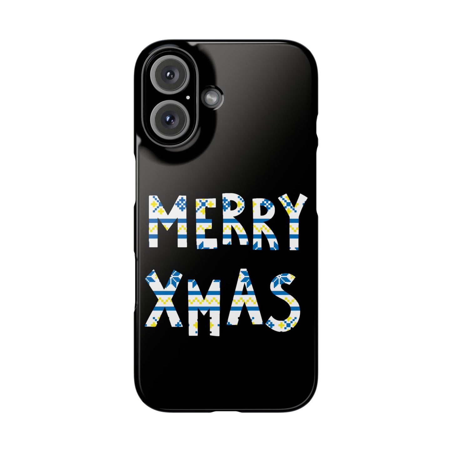 Leeds United "Merry Xmas" Blue &  Yellow Emblem Snap Case:  Christmas Edition