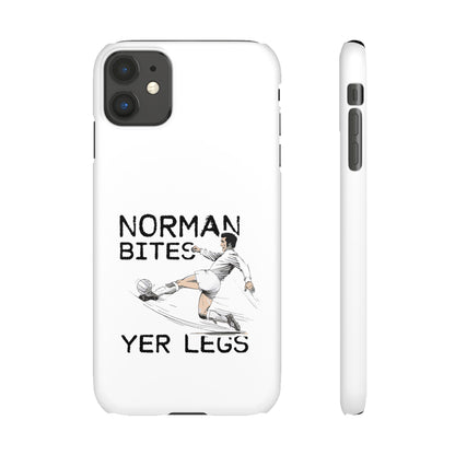 Leeds United Norman Bites "YER  LEGS" Snap Case
