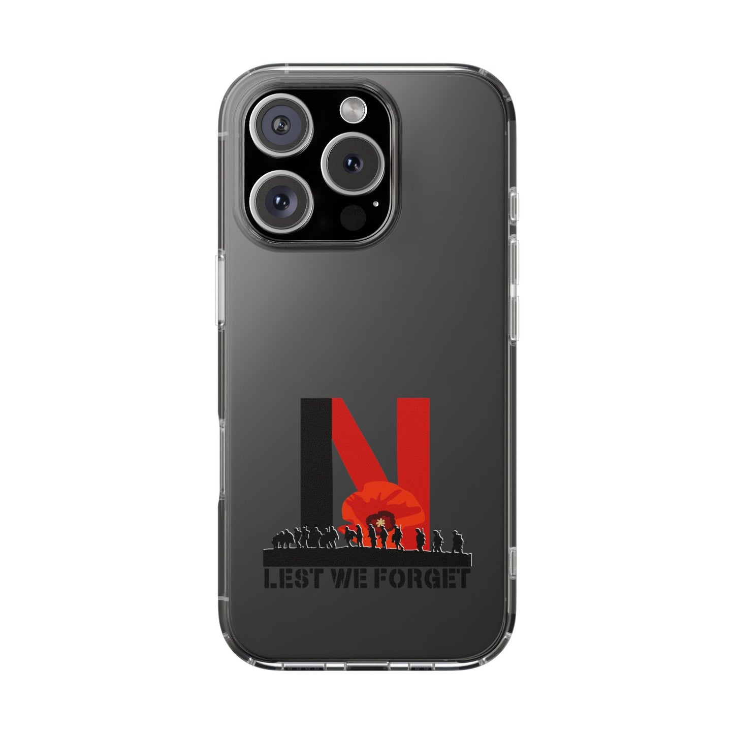 Leeds United “LEST WE FORGET”  Clear Impact-Resistant Case