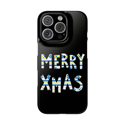 Leeds United "Merry Xmas" Blue &  Yellow Emblem Snap Case:  Christmas Edition