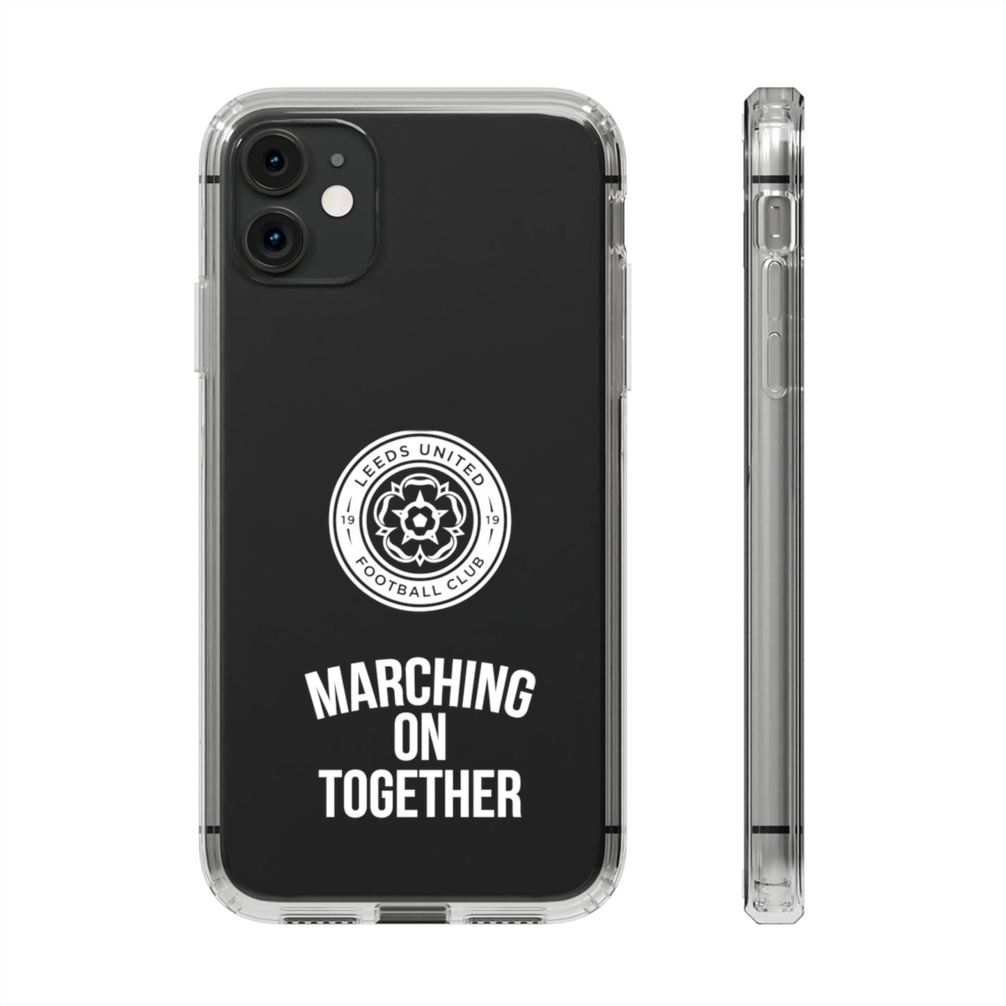 Leeds United “Marching On  Together” Clear Impact-Resistant  Case