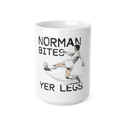 LUFC “Norman Bites Yer Legs” Frosted Beer Mug
