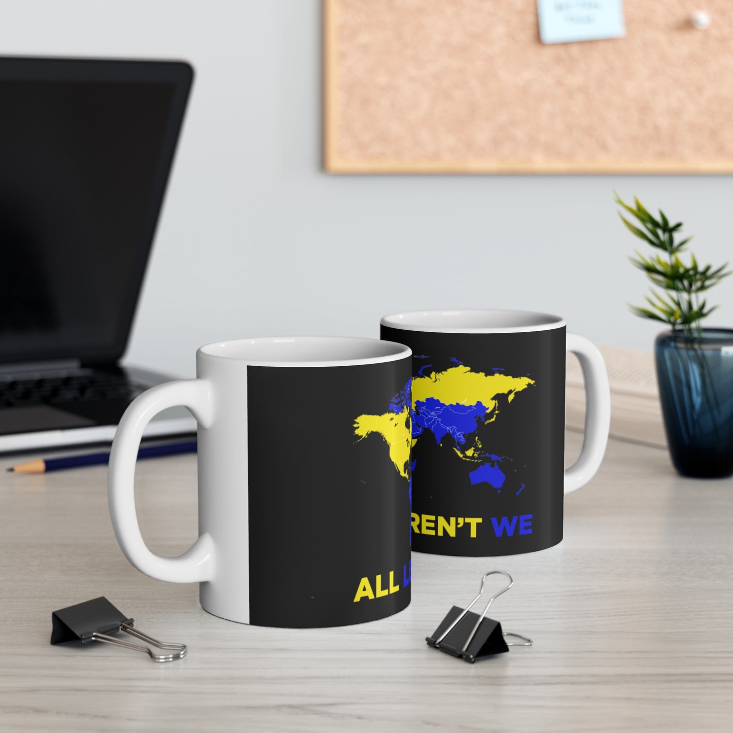 LUFC “All Leeds Aren’t We” World Map  Mug