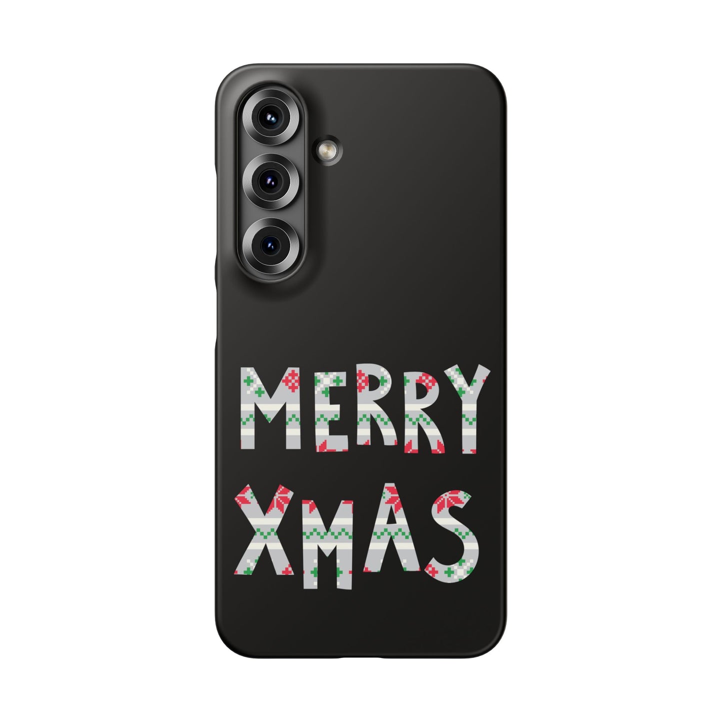 Leeds United "Merry Xmas" Red &  Green Emblem Snap Case: Christmas  Edition