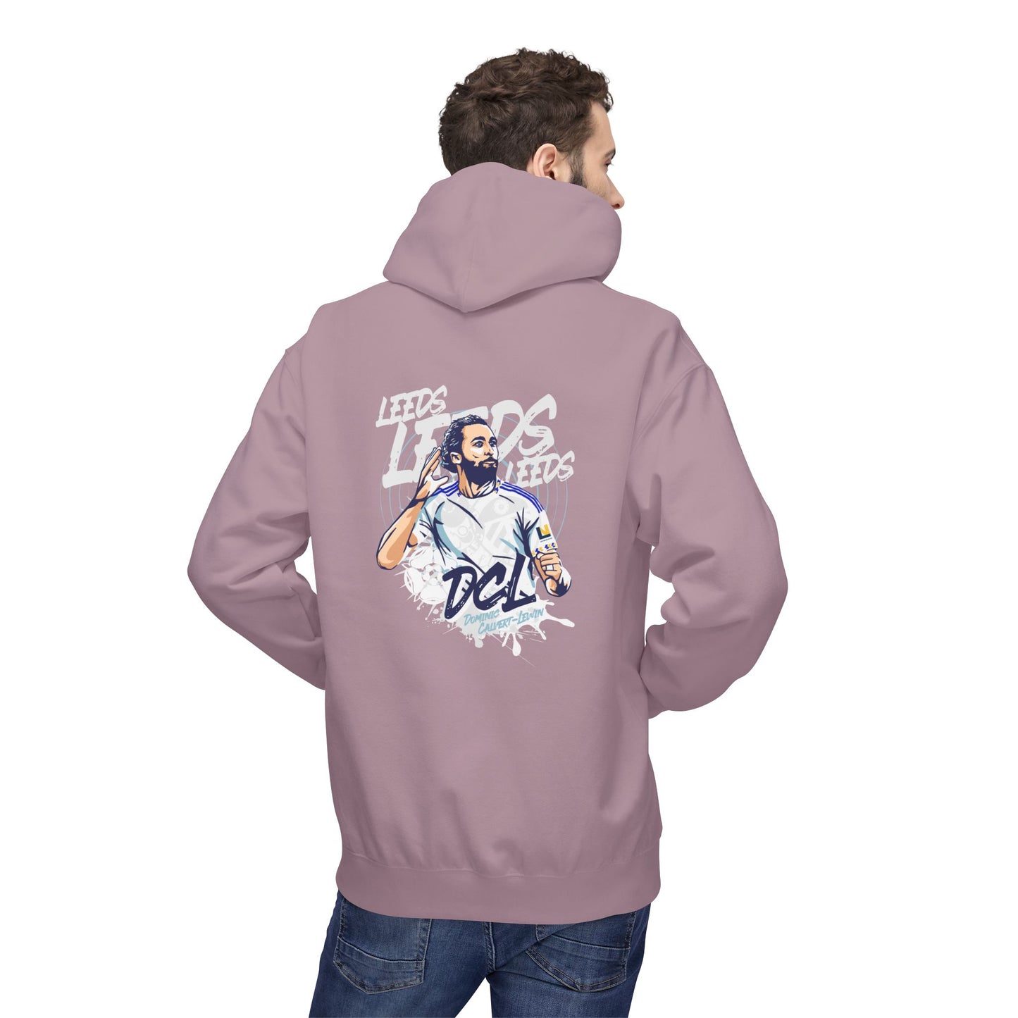 LUFC Softstyle Fleece Hoodie “LEEDS:  Dominic Calvert-Lewin” Midweight  Unisex - Lufcnews.co.uk