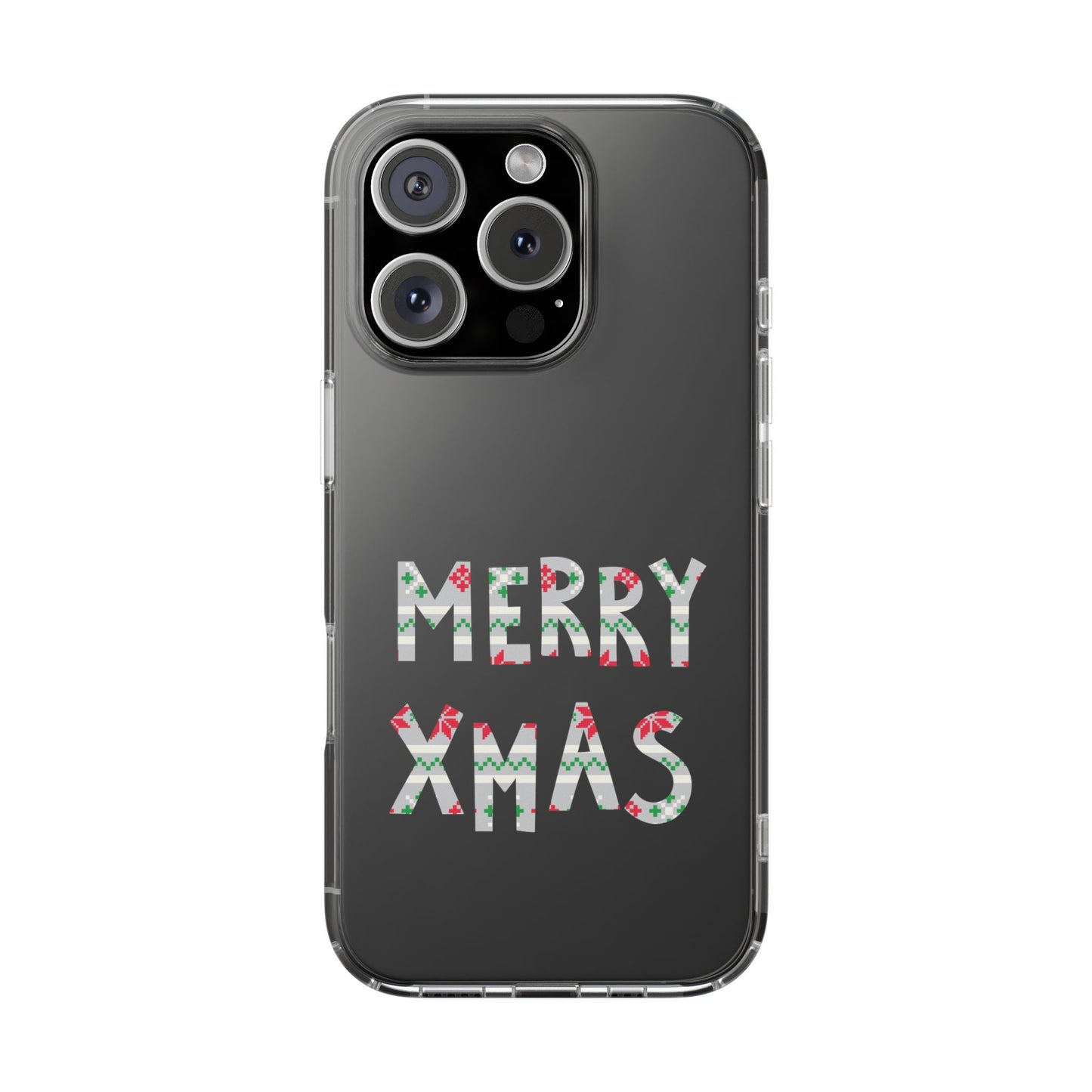 Leeds United "MERRY XMAS" Clear  Impact-Resistant Case: Christmas  Edition