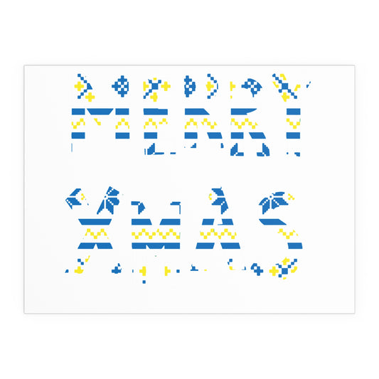 LUFC “Merry Xmas” Christmas  Design Logo Wall Art for Home &  Outdoors