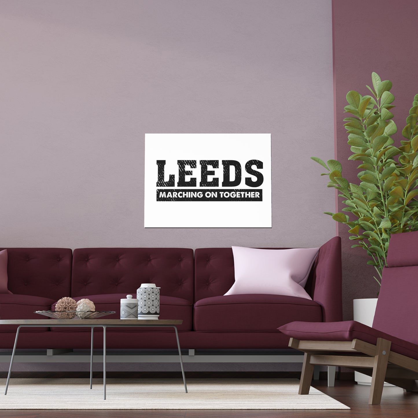 LUFC “Leeds Marching On Together”  Silk Poster