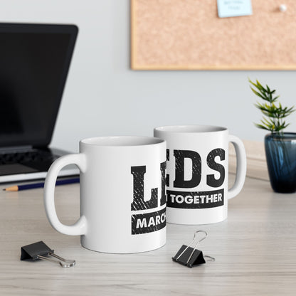 LUFC “Marching On Together” Quote  Mug