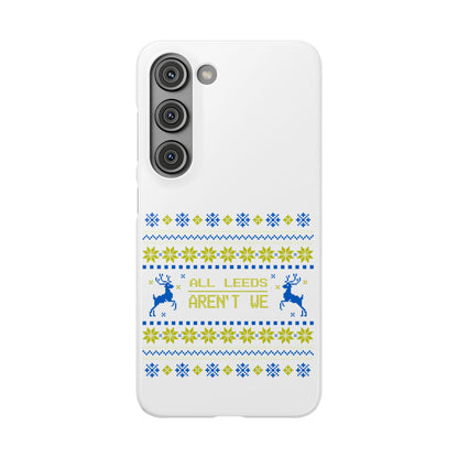 LUFC "All Leeds Aren't We" Blue &  Yellow Emblem Snap Case:  Christmas Edition
