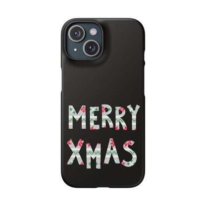 Leeds United "Merry Xmas" Red &  Green Emblem Snap Case: Christmas  Edition