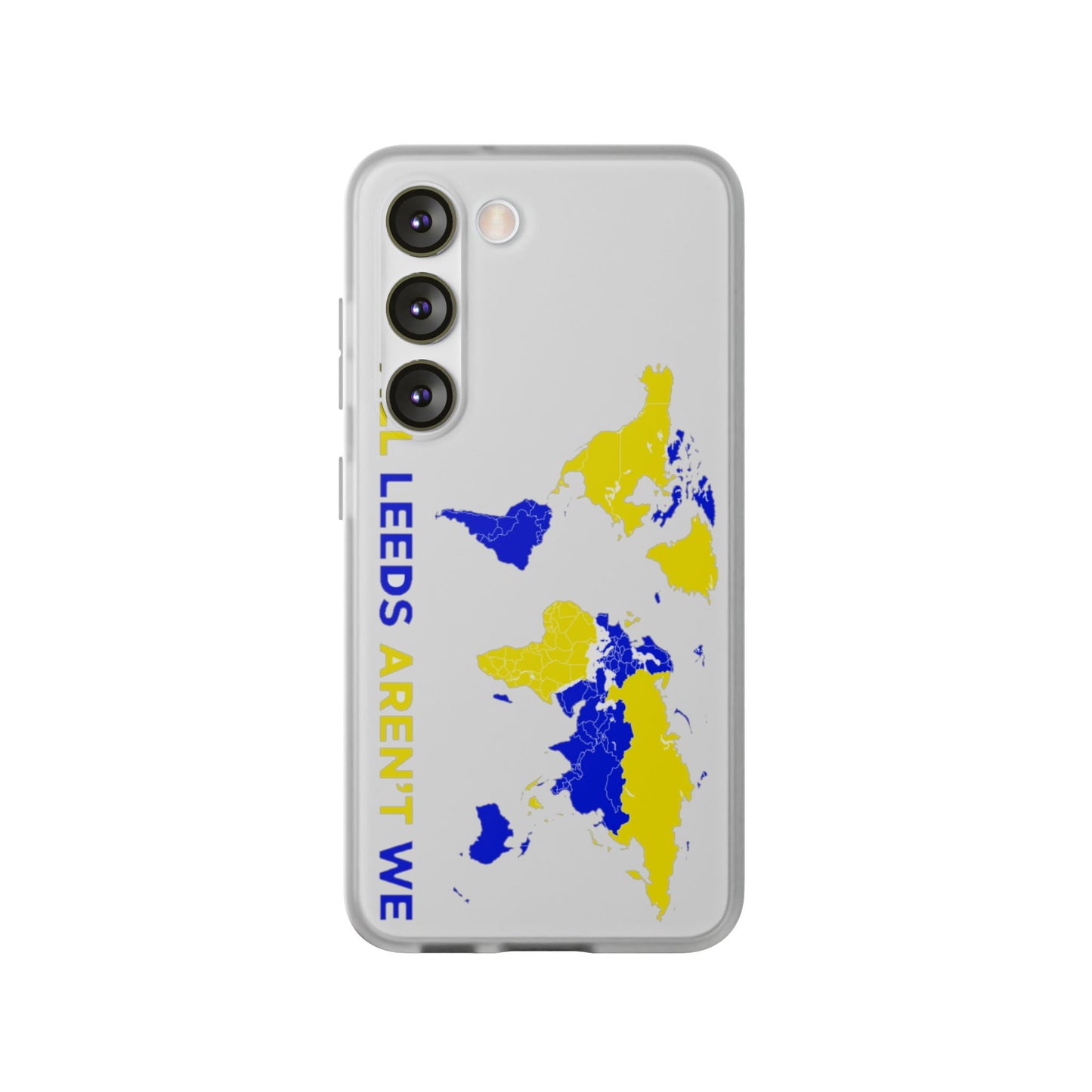 LUFC 'All Leeds Aren't We' World  Map: Flexi Case