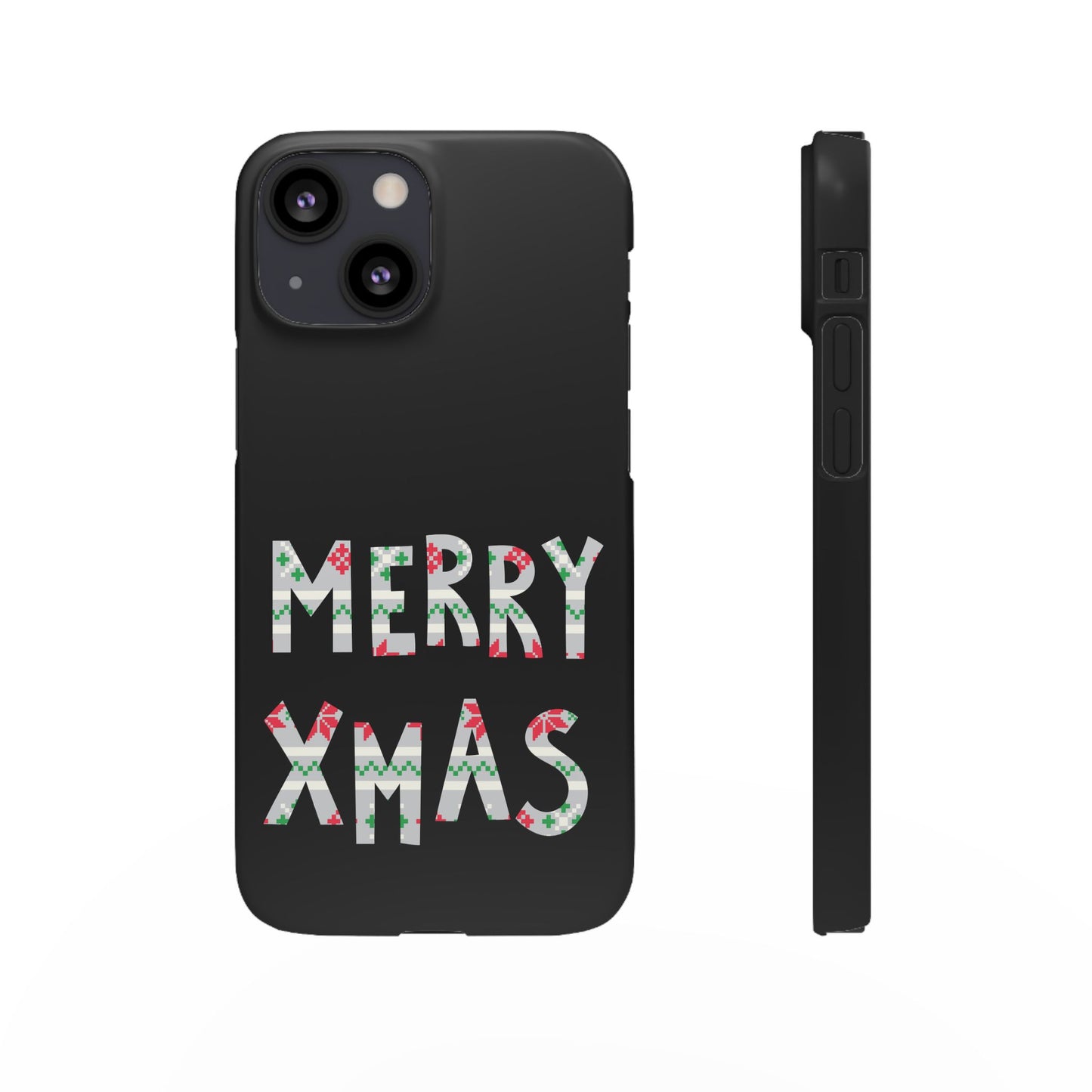 Leeds United "Merry Xmas" Red &  Green Emblem Snap Case: Christmas  Edition
