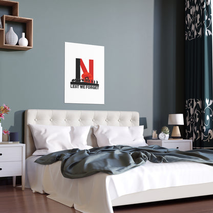 Leeds United “LEST WE FORGET”  Vibrant Silk Poster: Wall Art for Home  and Outdoors - Lufcnews.co.uk