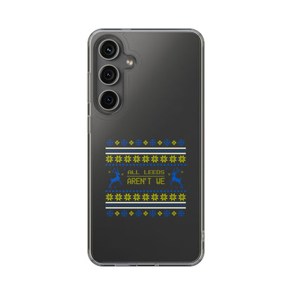 LUFC "All Leeds Aren't We" Clear  Impact-Resistant Case: Christmas  Edition - Lufcnews.co.uk