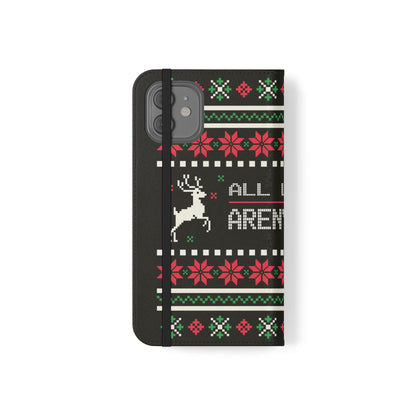 LUFC "All Leeds Aren't We" Flip Case  Phone Wallet: Christmas Edition