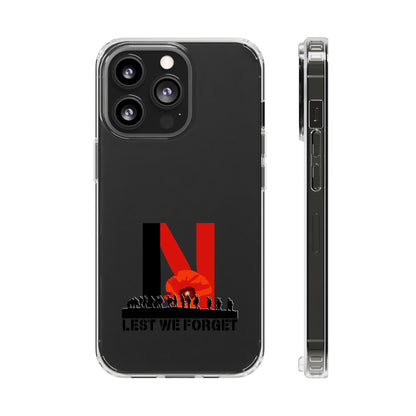 Leeds United “LEST WE FORGET”  Clear Impact-Resistant Case - Lufcnews.co.uk