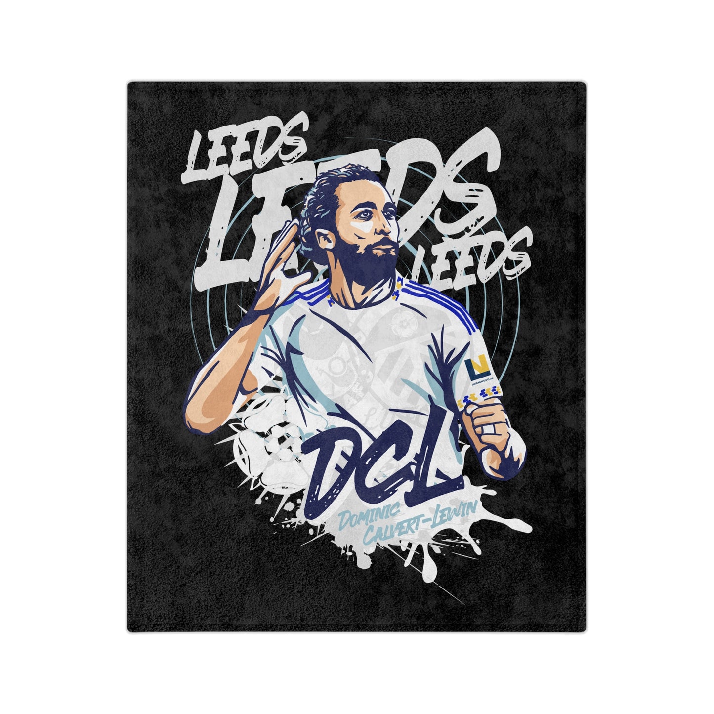 21 LUFC Christmas Velveteen Sports Blanket “ALL LEEDS AREN’T WE” Christmas Edition - Lufcnews.co.uk