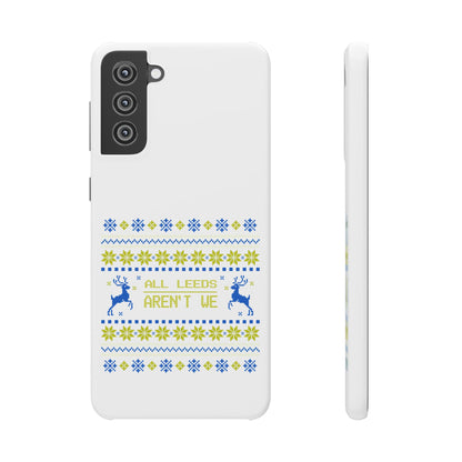 LUFC "All Leeds Aren't We" Blue &  Yellow Emblem Snap Case:  Christmas Edition