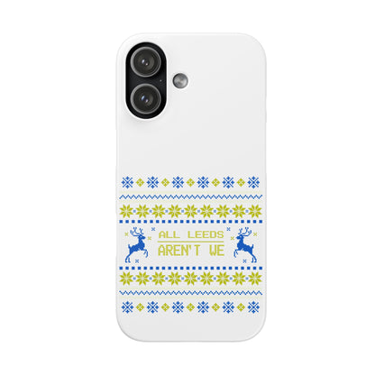 LUFC "All Leeds Aren't We" Blue &  Yellow Emblem Snap Case:  Christmas Edition