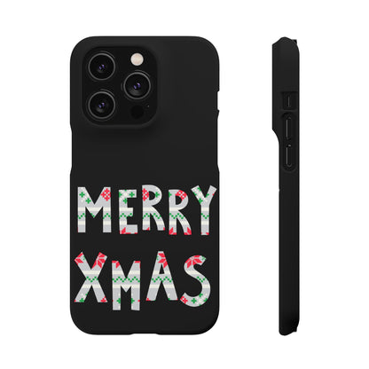 Leeds United "Merry Xmas" Red &  Green Emblem Snap Case: Christmas  Edition