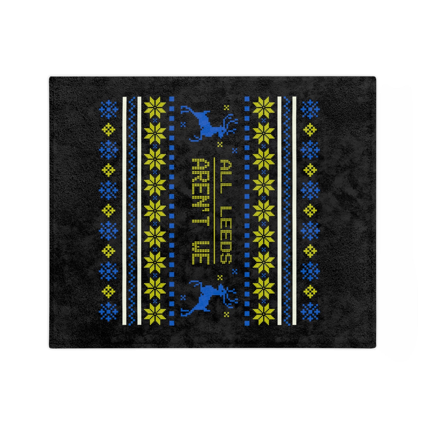 LUFC Christmas Velveteen Sports Blanket “ALL LEEDS AREN’T WE” Christmas Edition